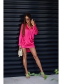 Fuchsia ruffled shirt dress FG641 - Online store - Boutique